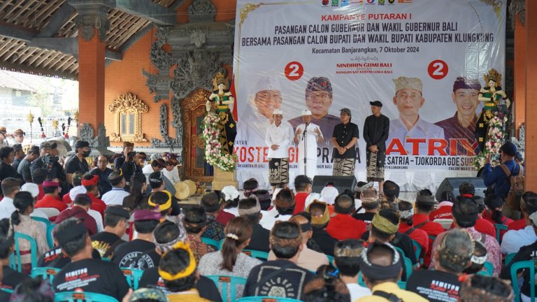 Kampanye Terbuka Tahap I Paslon Cagub Bali Nomor 2 Koster-Giri di Klungkung